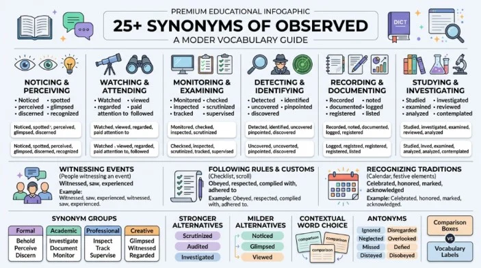 Synonyms of Observed