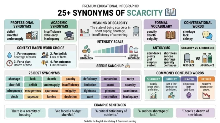 Synonyms of Scarcity