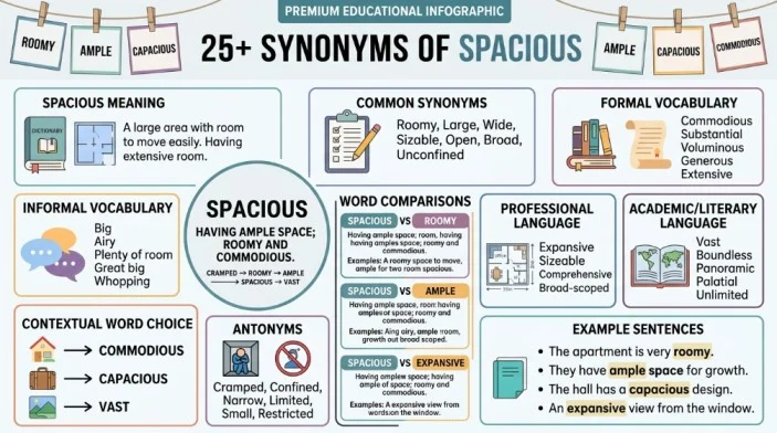 Synonyms of Spacious