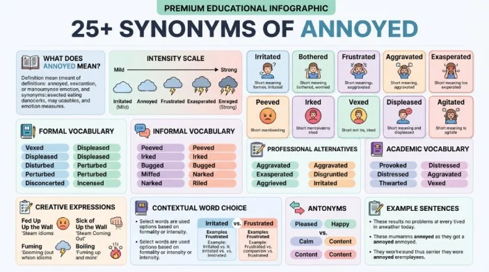 synonym of annoyed