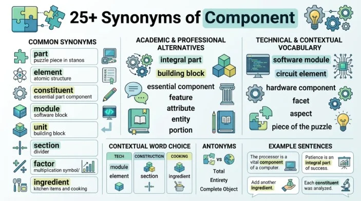 synonym of component