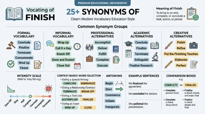 synonym of finish