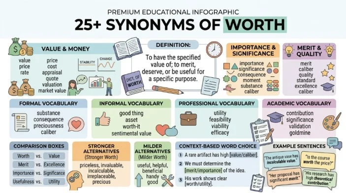 Synonyms of Worth