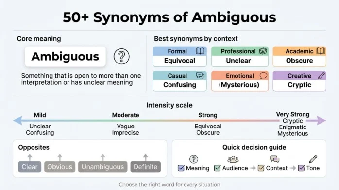 synonyms of ambiguous