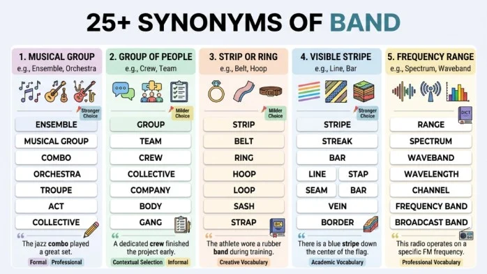 synonyms of band