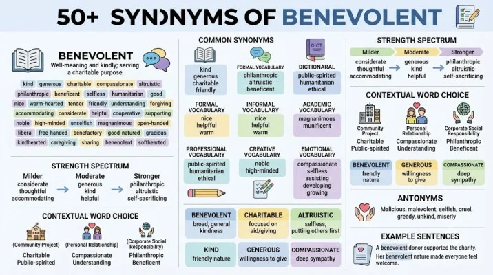 synonyms of benevolent
