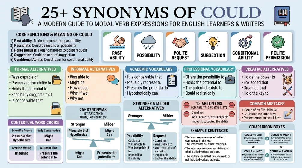 synonyms of could