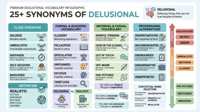 synonyms of delusional