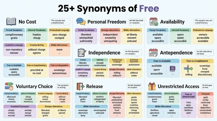synonyms of free