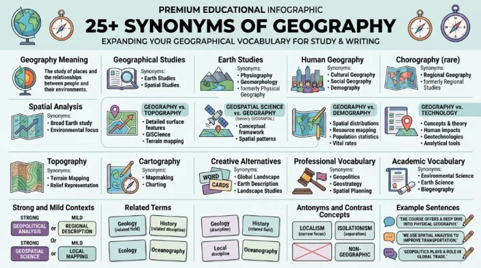 synonyms of geography
