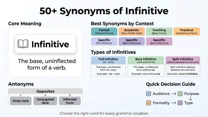 synonyms of infinitive