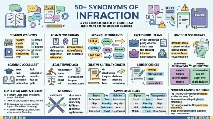 synonyms of infraction