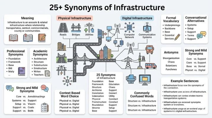 synonyms of infrastructure
