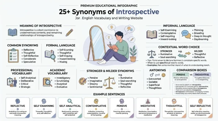 synonyms of introspective