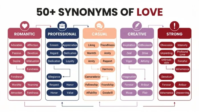 synonyms of love