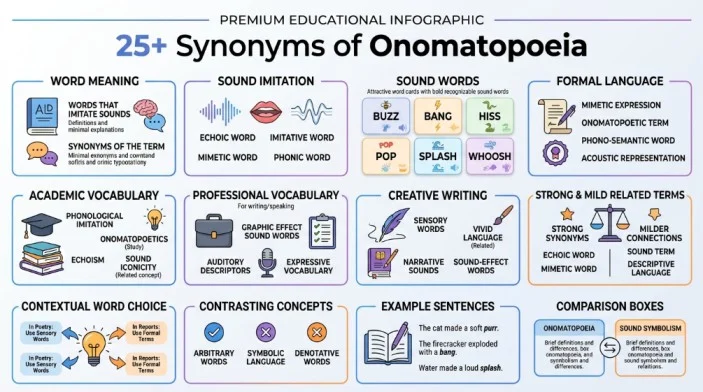 synonyms of onomatopoeia