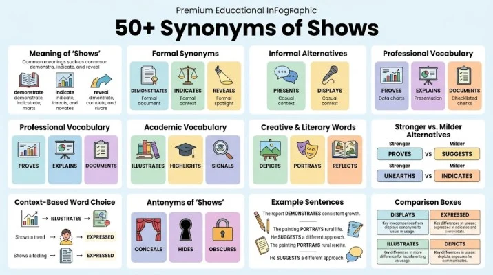 synonyms of shows
