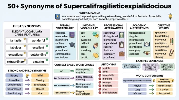 synonyms of supercalifragilisticexpialidocious