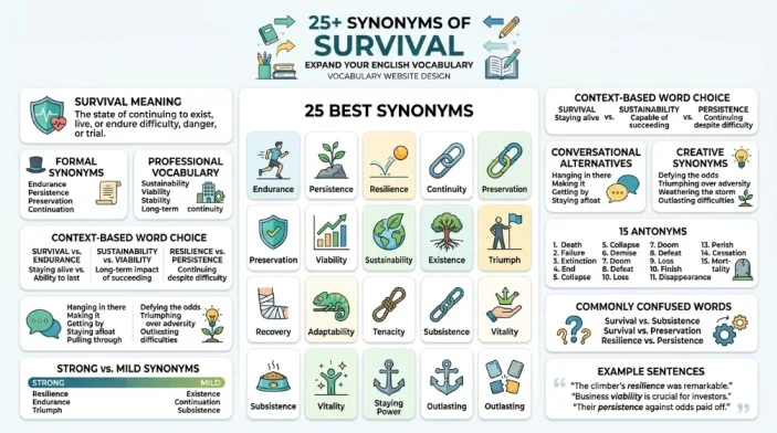 synonyms of survival