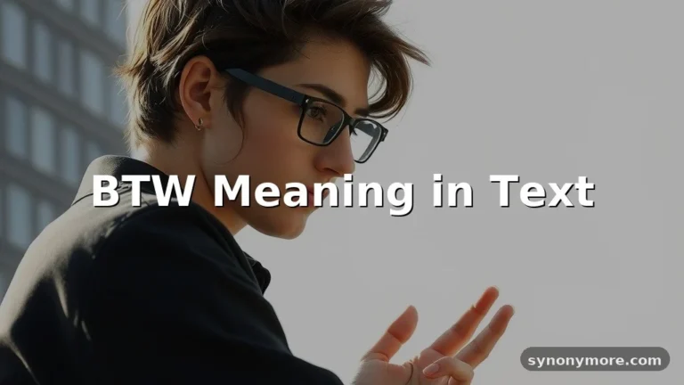 btw meaning in text