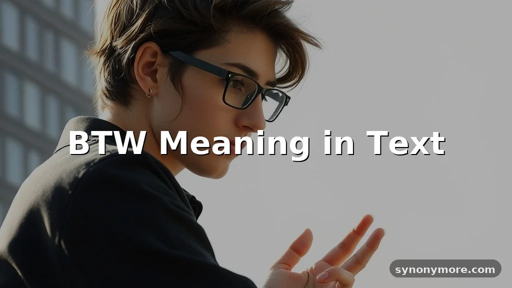 btw meaning in text
