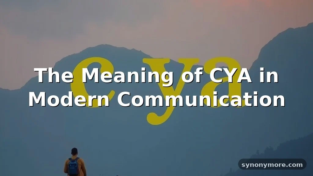 cya meaning in text