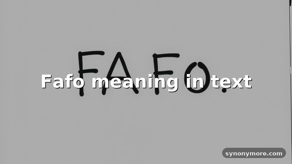 fafo meaning in text