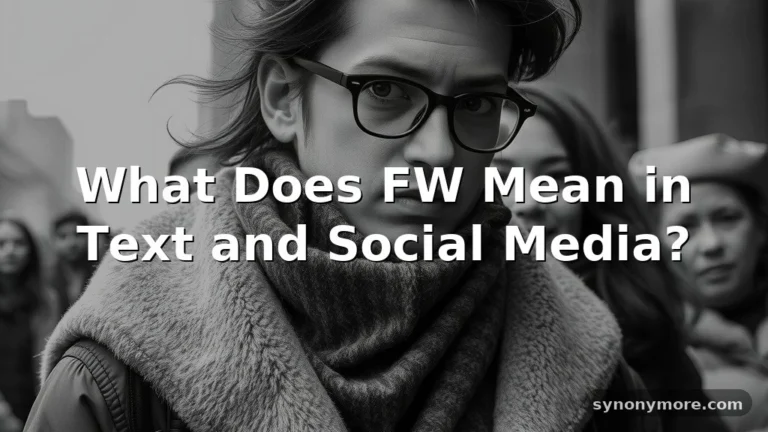 fw meaning in text