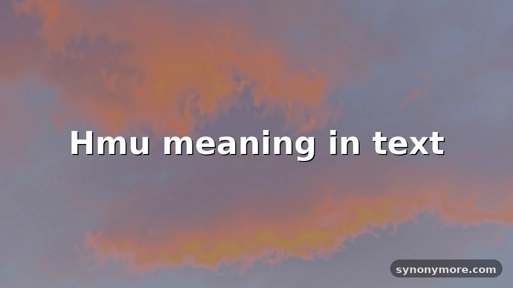 hmu meaning in text