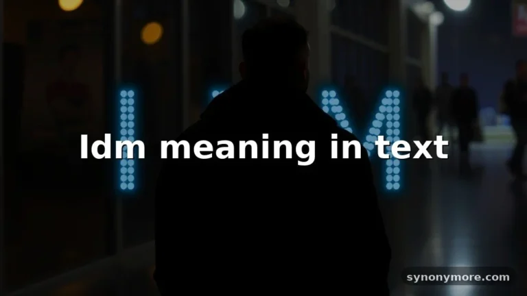 idm meaning in text