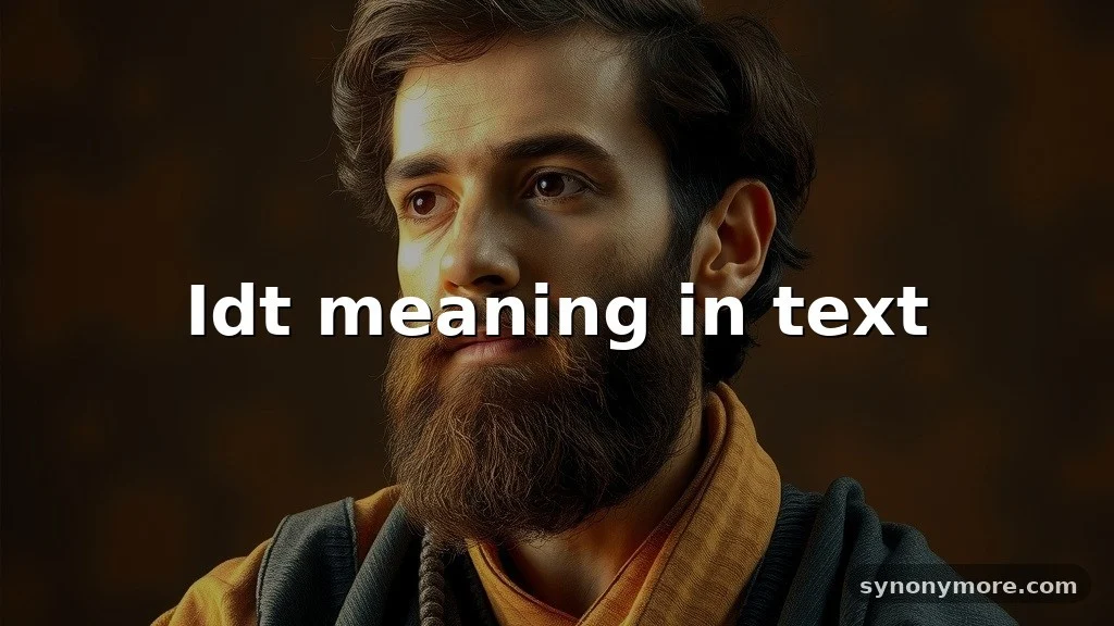 idt meaning in text