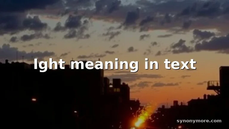 ight meaning in text