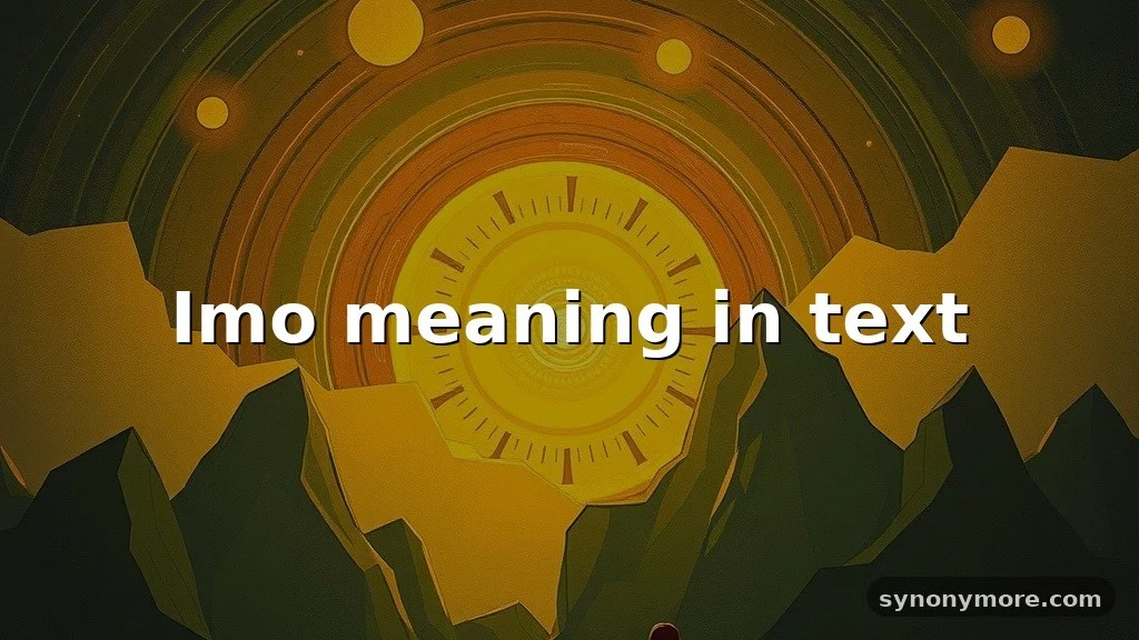 imo meaning in text