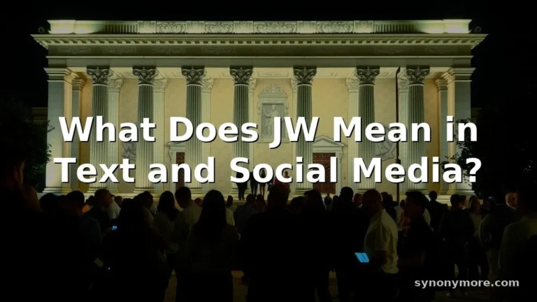jw meaning in text