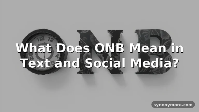 onb meaning in text