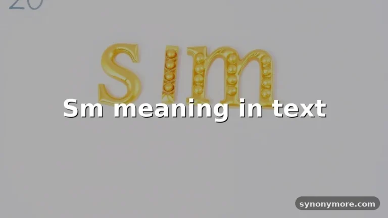 sm meaning in text