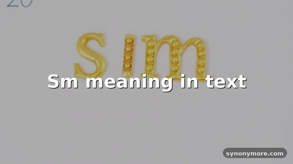 sm meaning in text