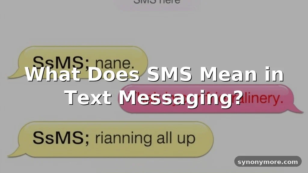 sms meaning in text