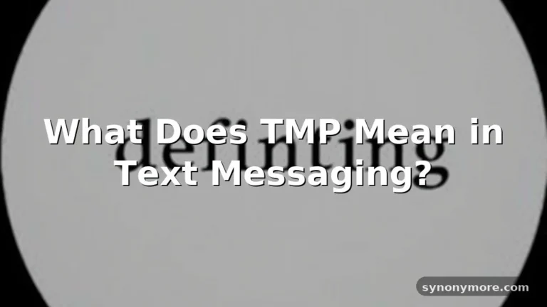 tmp meaning in text