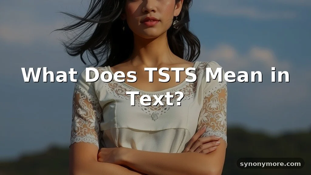 tsts meaning in text