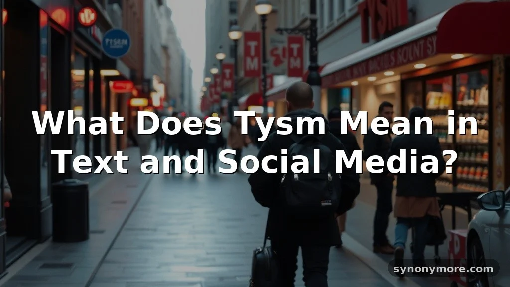 tysm meaning in text