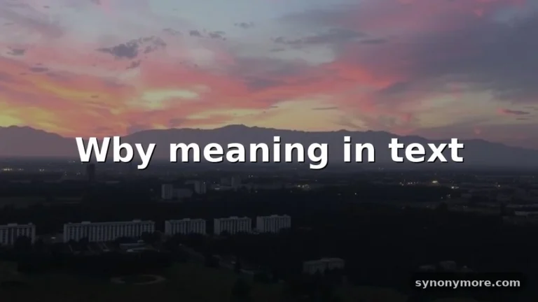 wby meaning in text