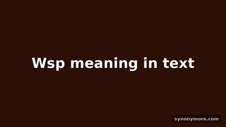 wsp meaning in text