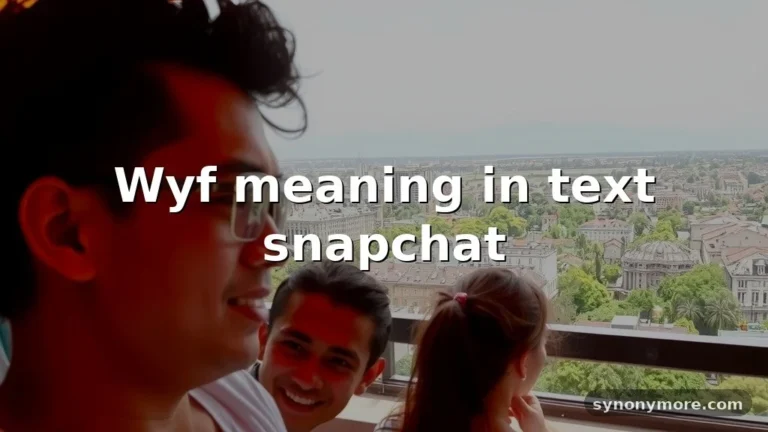 wyf meaning in text snapchat