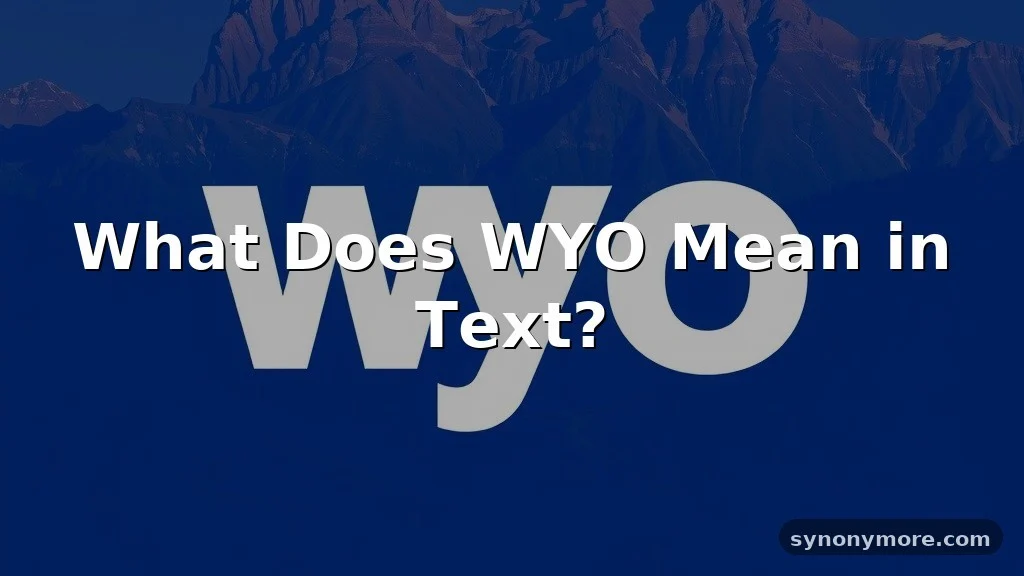 wyo meaning in text