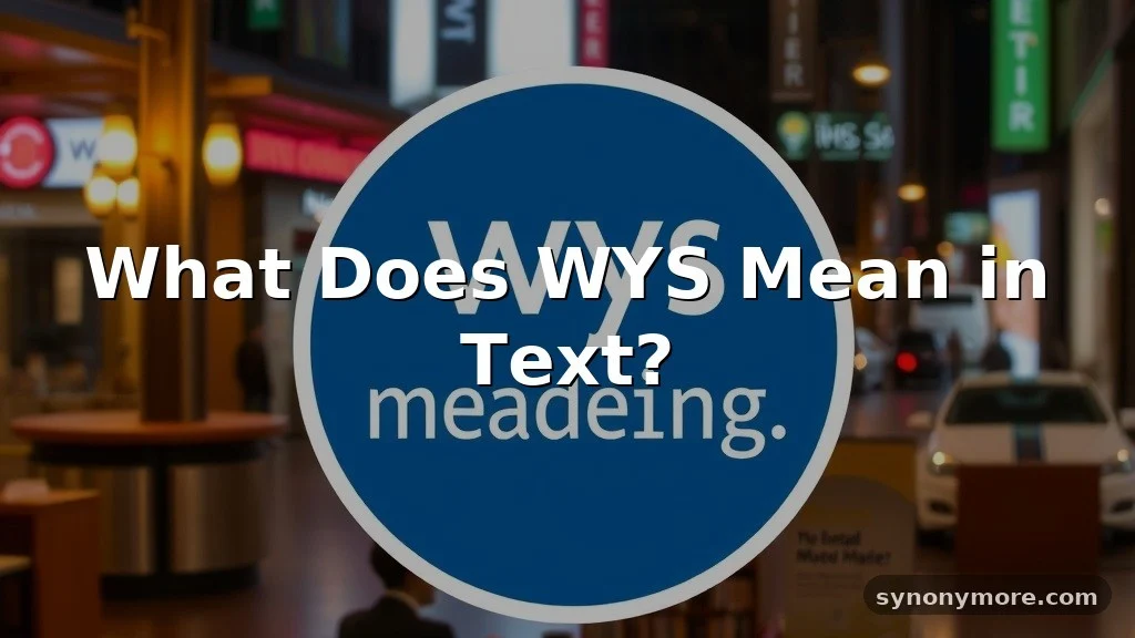 wys meaning in text